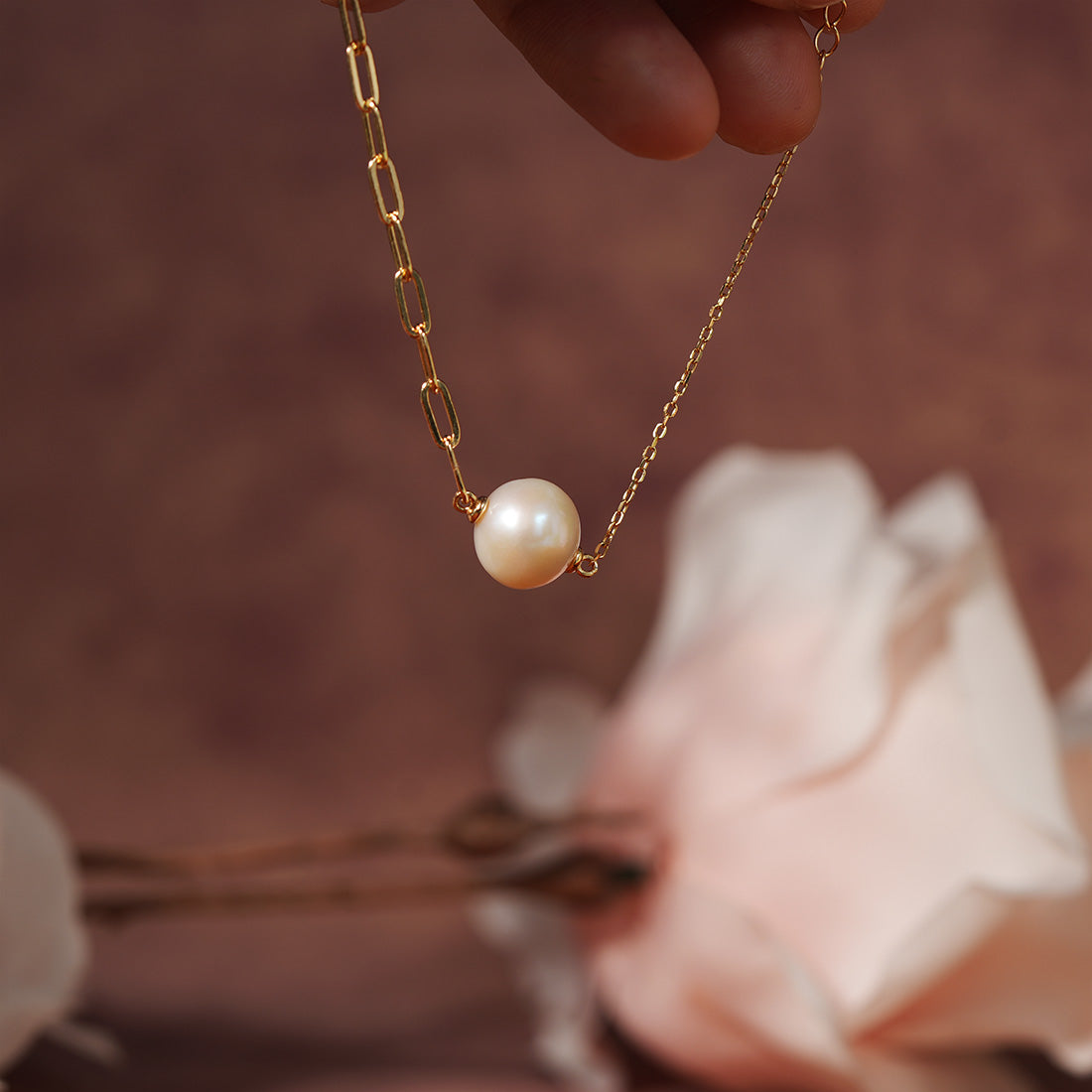 The Offset Pearl Chain Bracelet