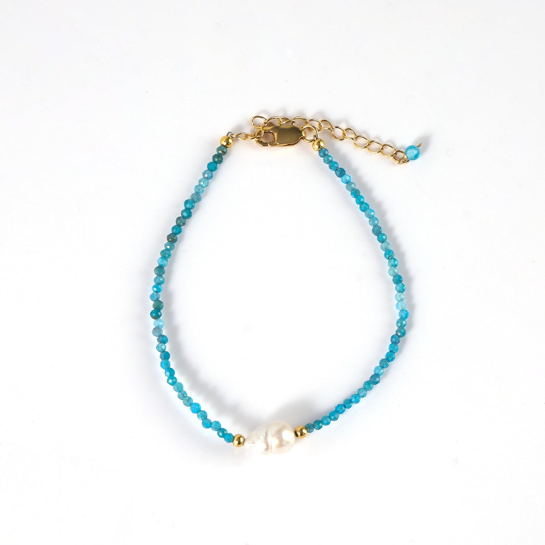 Freshwater Pearl & Apatite Bracelet