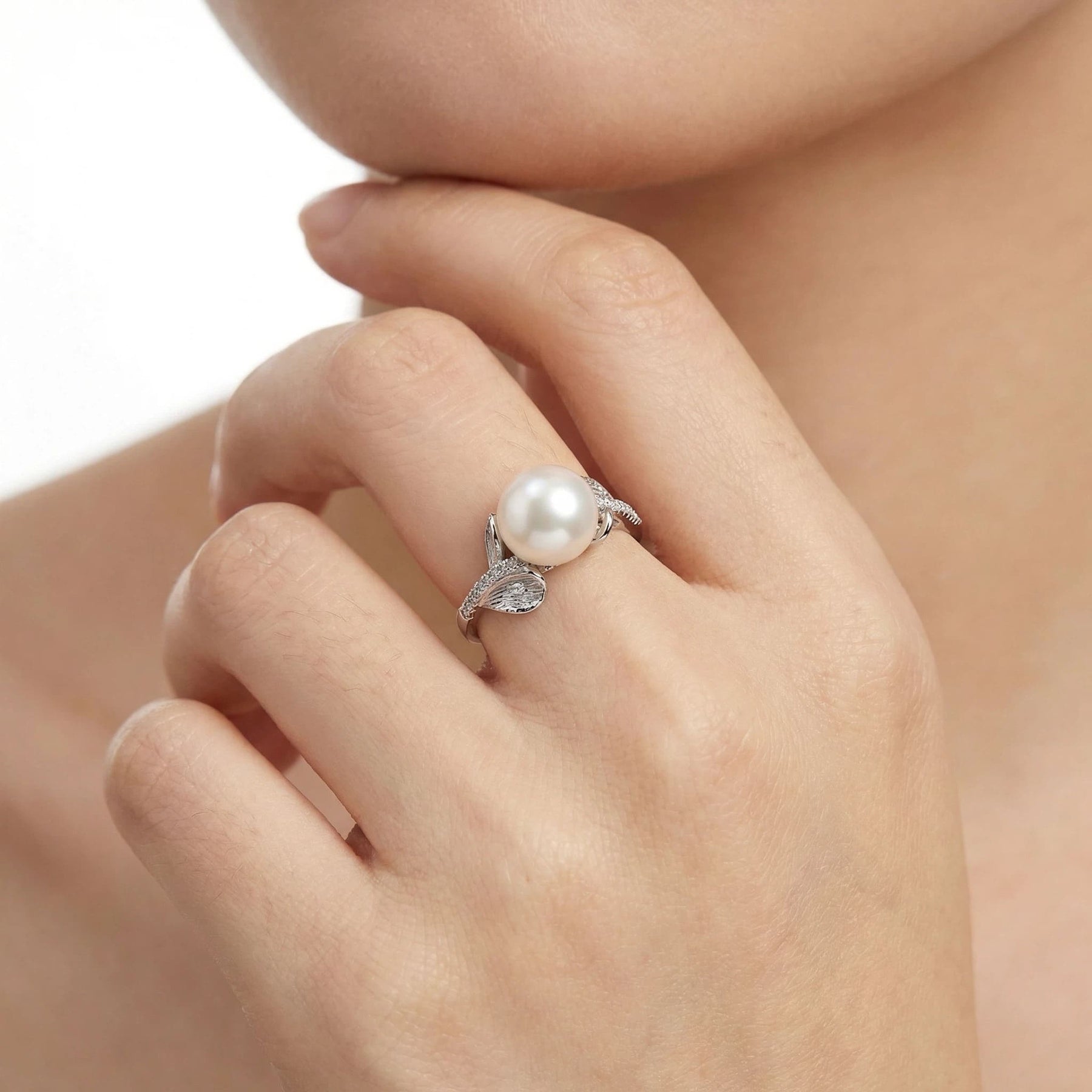 8.5-9.5mm Wing Freshwater Pearl Ring-AAA Quality