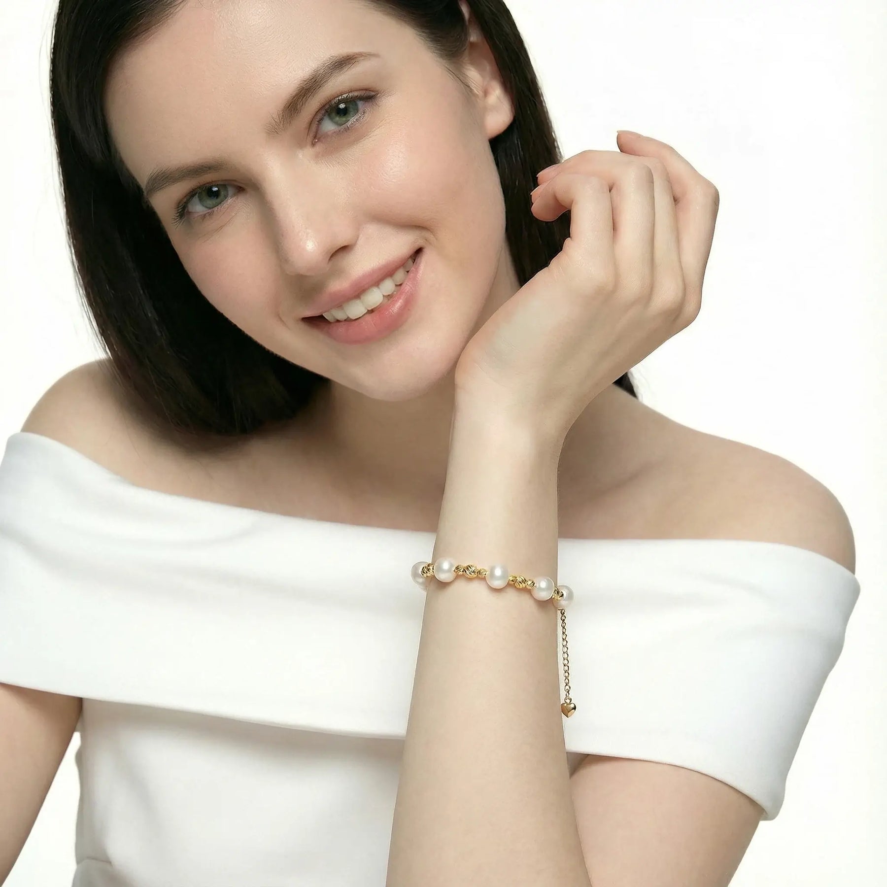 6.5-7.5mm White Freshwater Pearl Bracelet