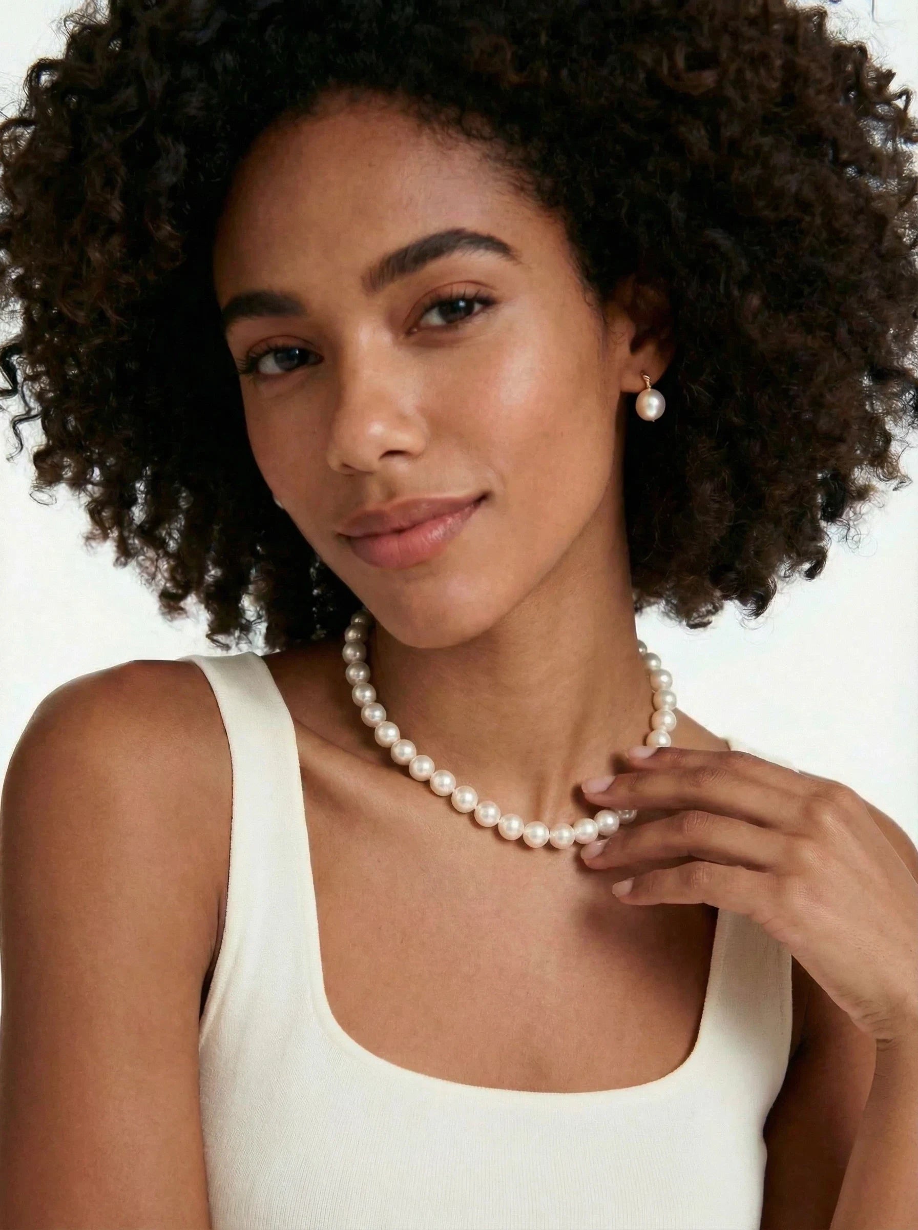 11-13mm White Freshwater Pearl Necklace-AAA Quality