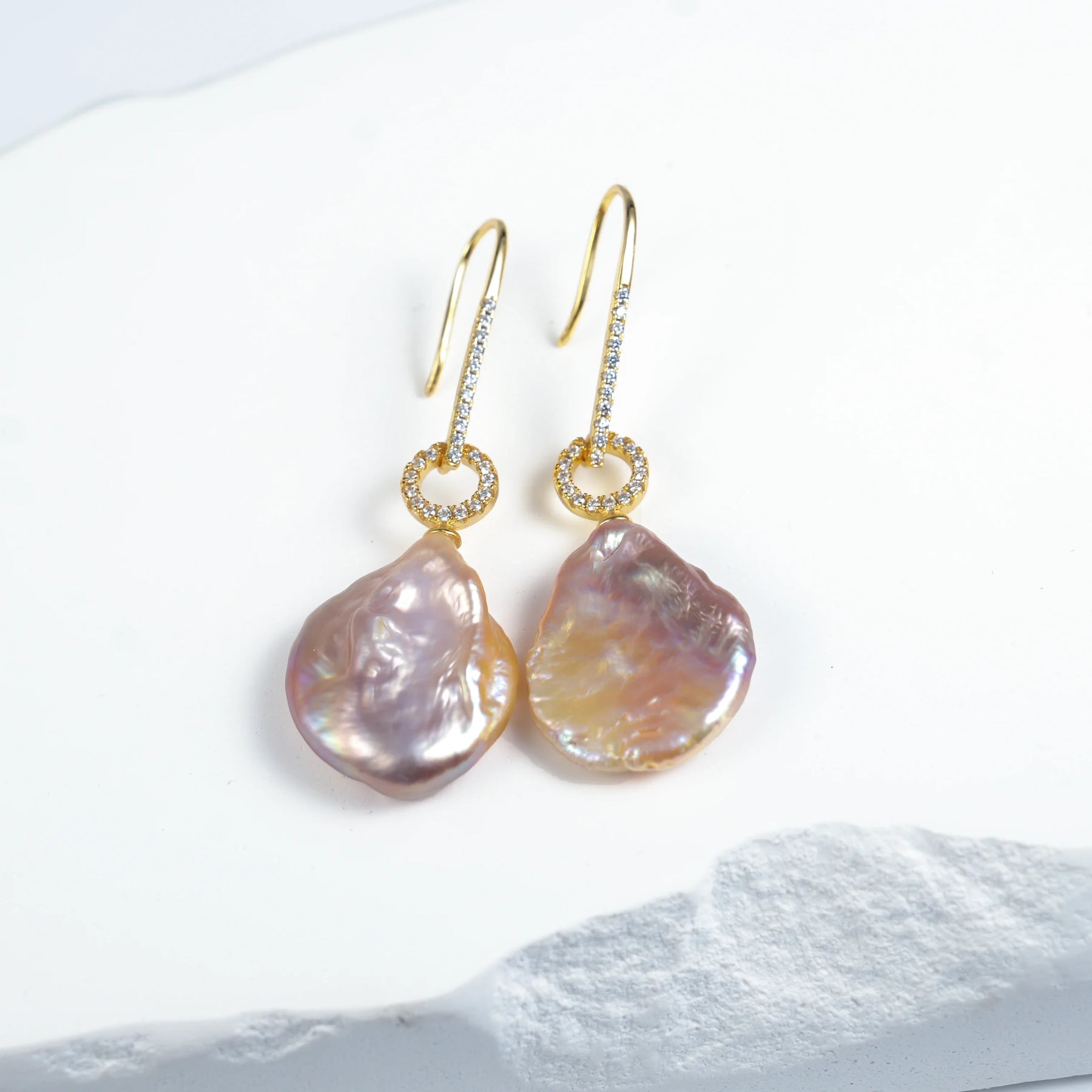 Baroque Pearl Dangle Earrings