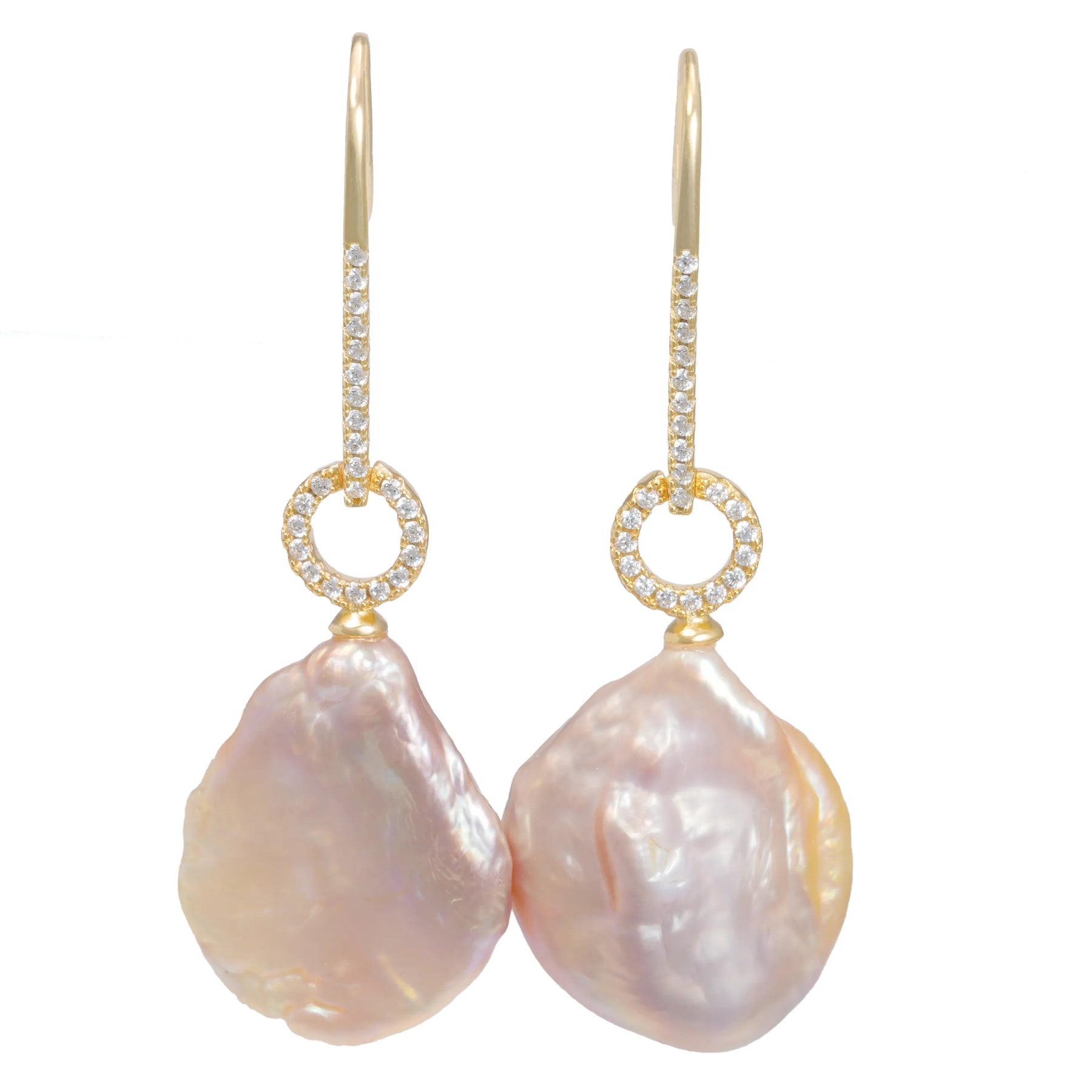Baroque Pearl Dangle Earrings