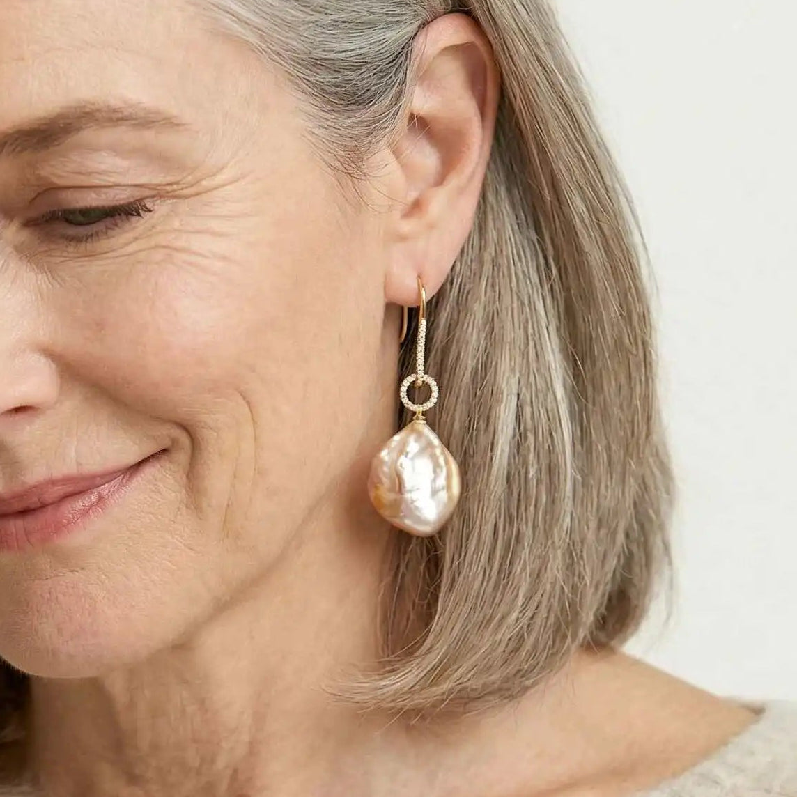 Baroque Pearl Dangle Earrings