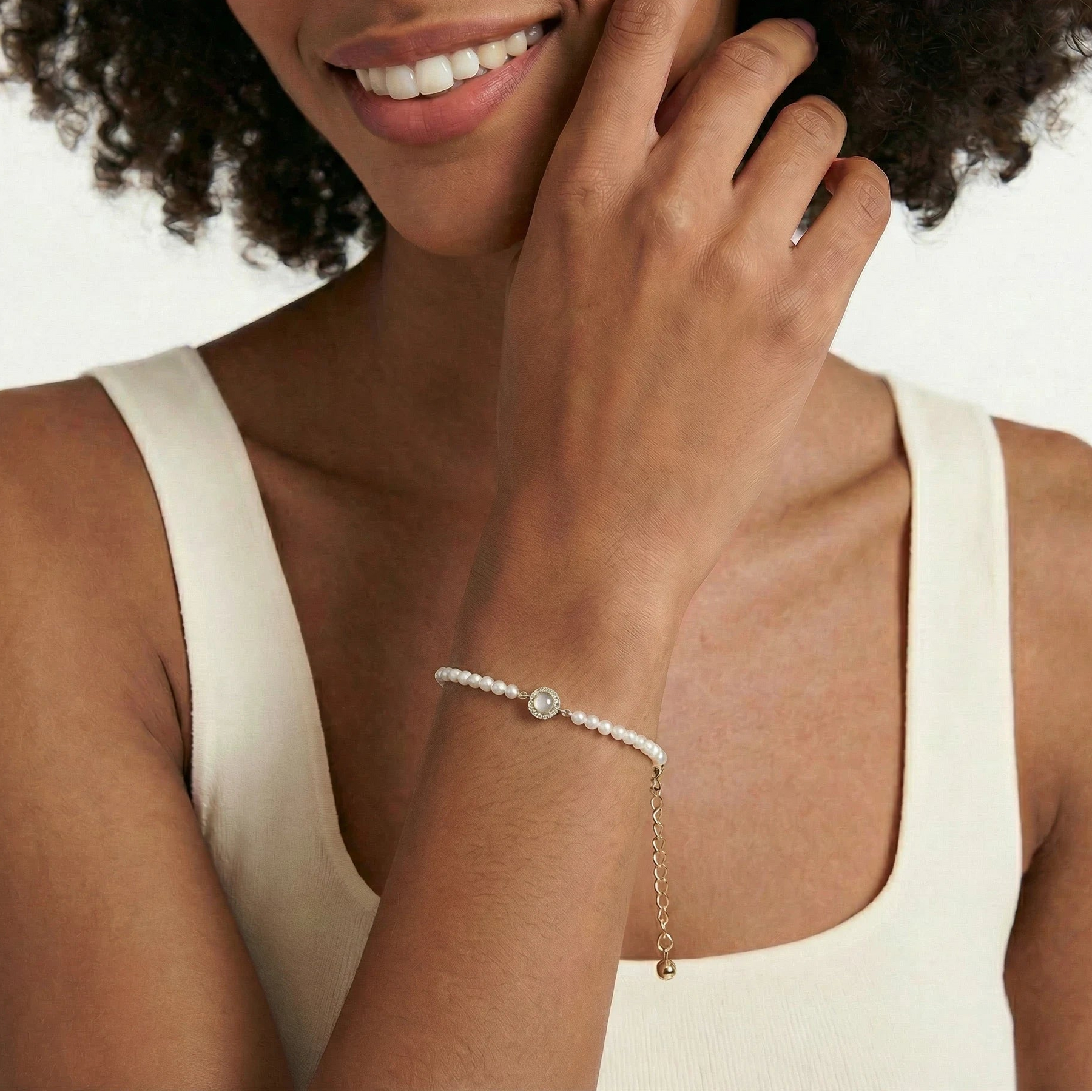 5–5.5mm White Freshwater Pearl Bracelet