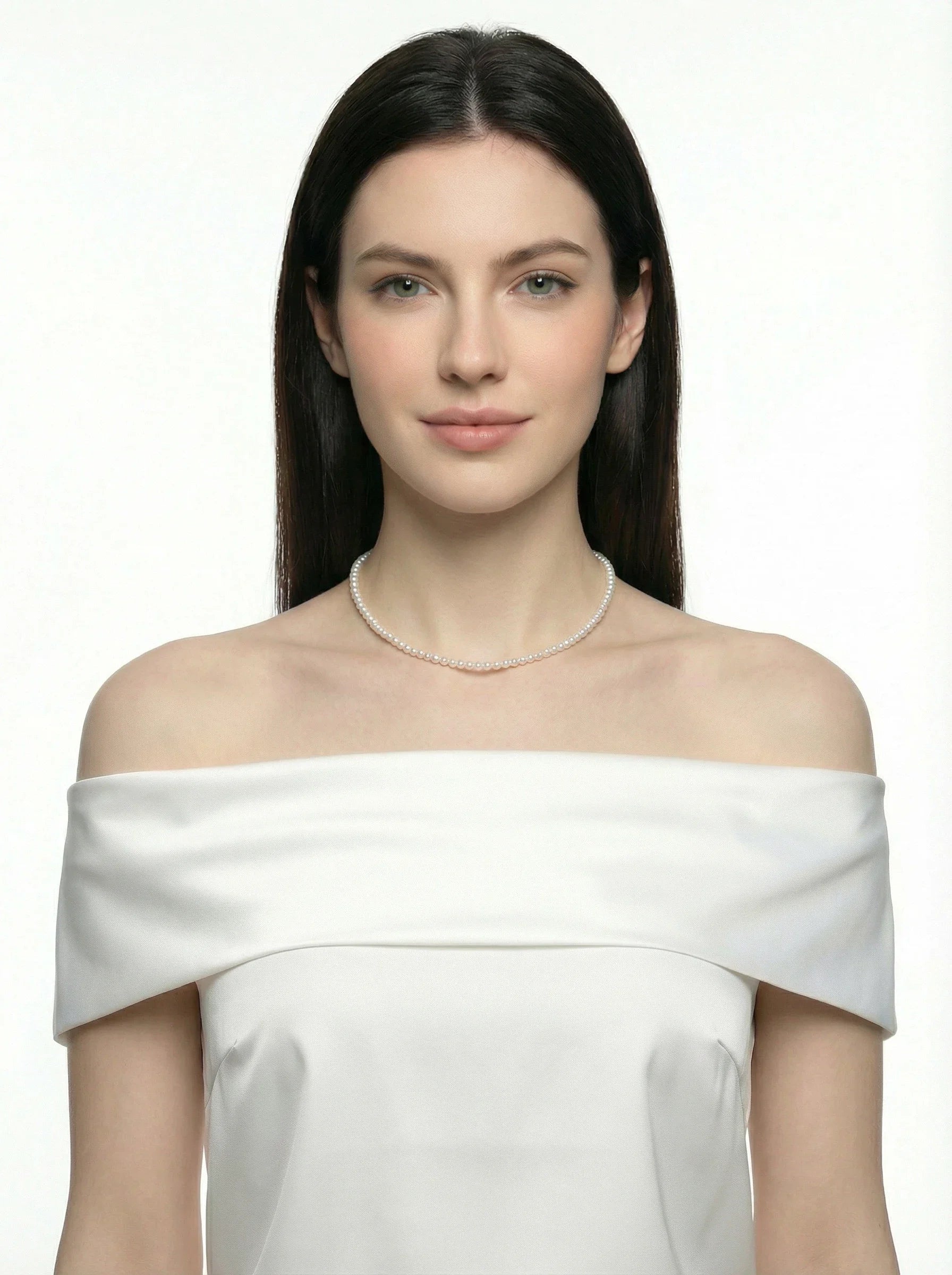 5-7mm White Freshwater Pearl Necklace-AAA Quality