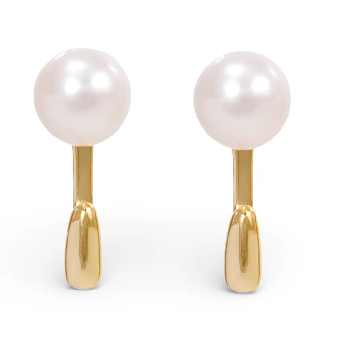 6.5-7.5mm White Freshwater Pearl Stud Earrings
