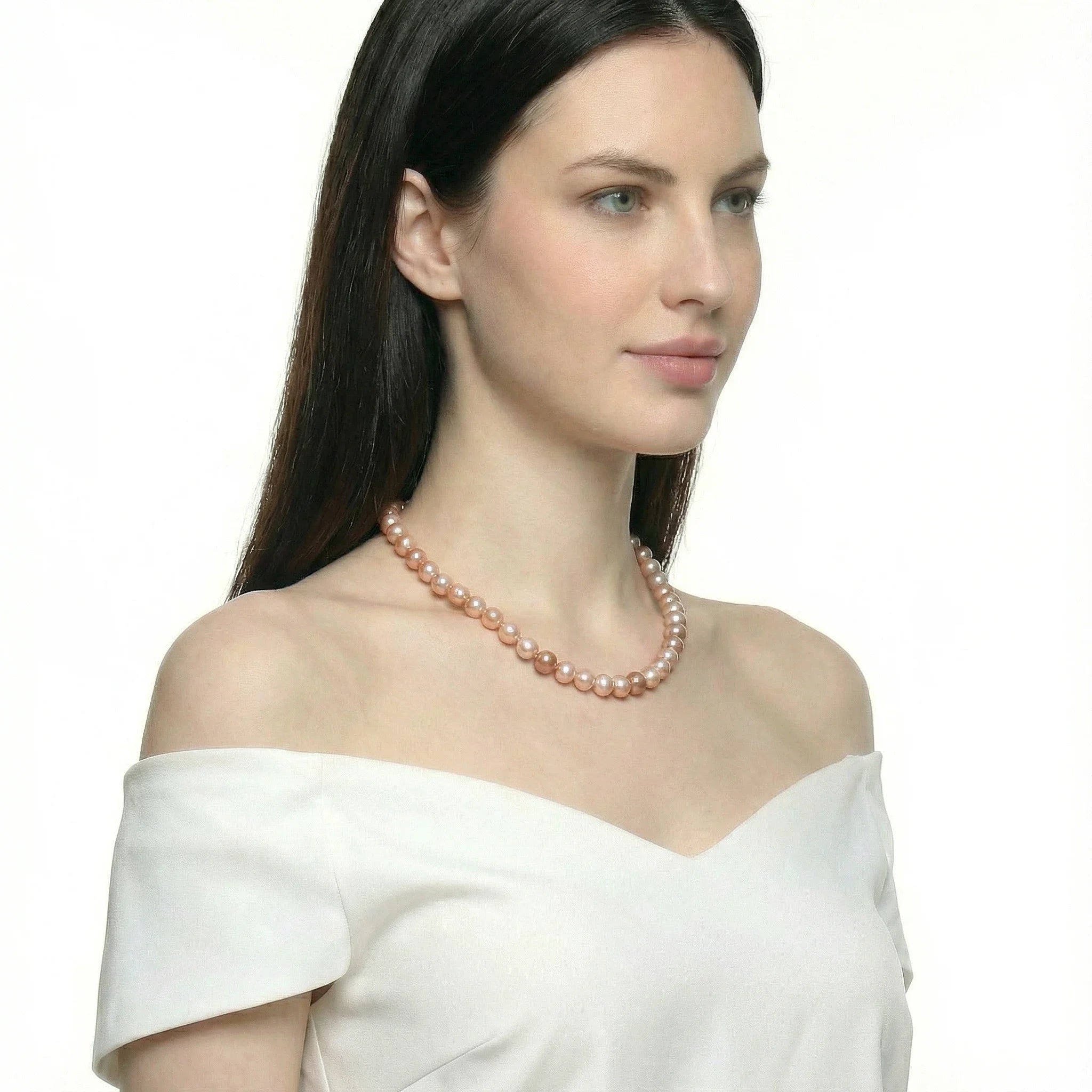 7-10.5mm Multicolor Freshwater Pearl Necklace - AAA Quality