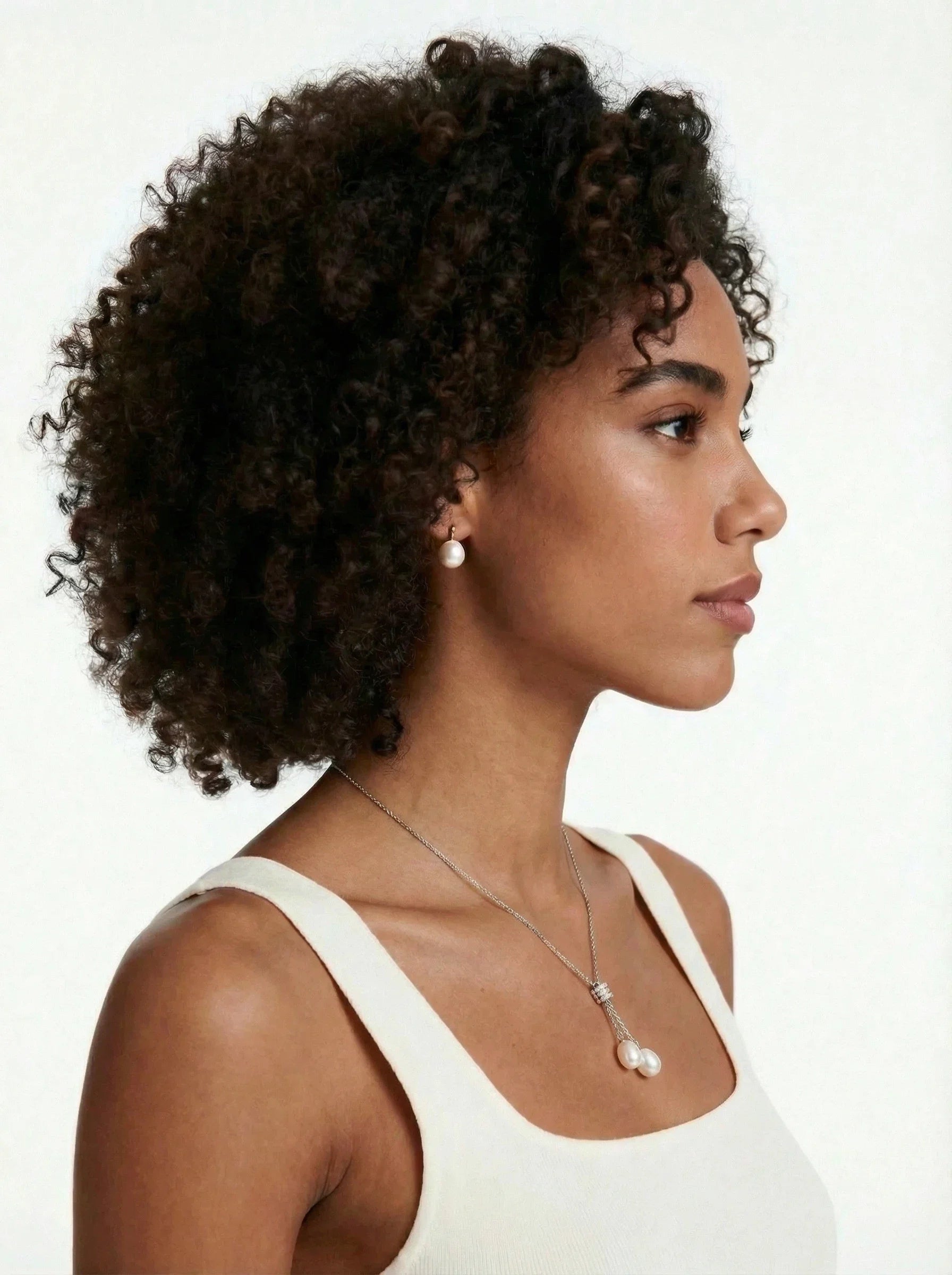 7.5-8.5mm double White Freshwater Pearl Pendant