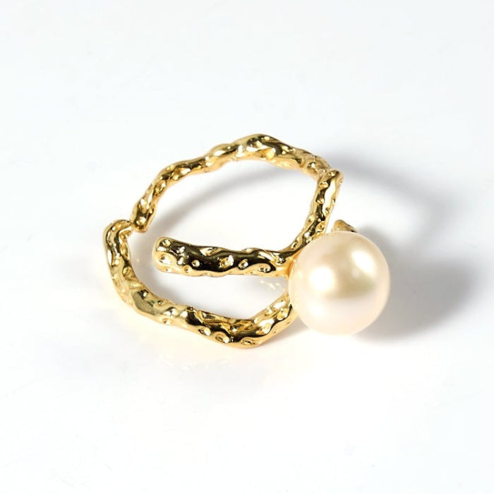 8.5-9.5mm White Freshwater Pearl Ring