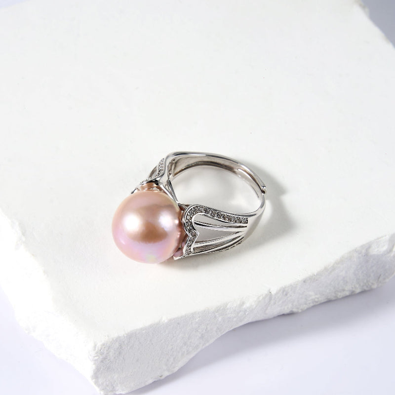 8.5-9.5mm Purple Freshwater Pearl Ring