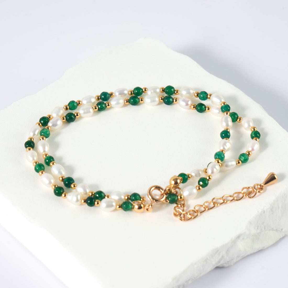 Natural Stone & Freshwater Pearl Necklace