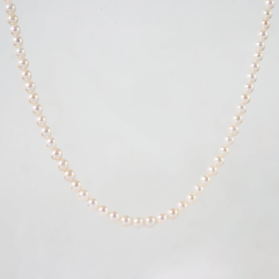 3-5mm White Freshwater Pearl Necklace-AAA Quality
