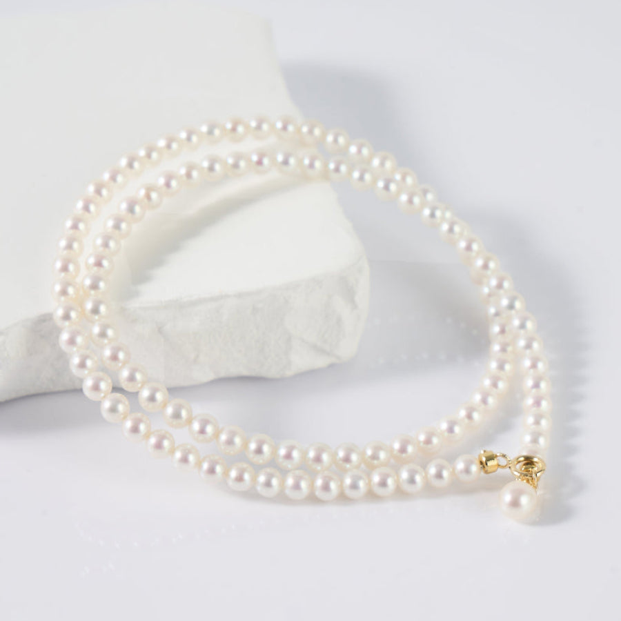 3-5mm White Freshwater Pearl Necklace-AAA Quality