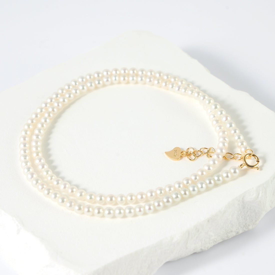 3-5mm White Freshwater Pearl Necklace-AAA Quality