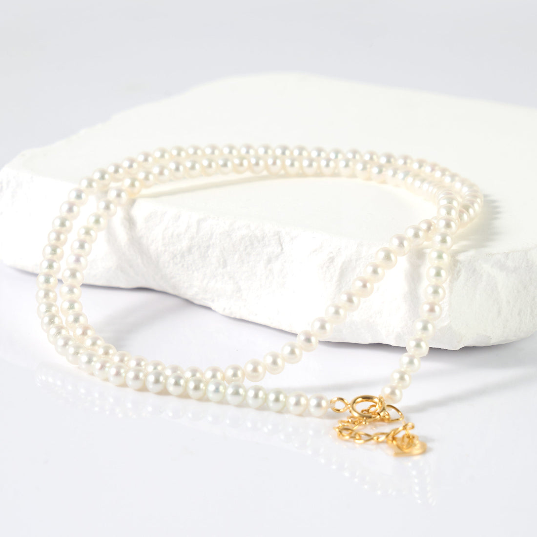 3-5mm White Freshwater Pearl Necklace-AAA Quality