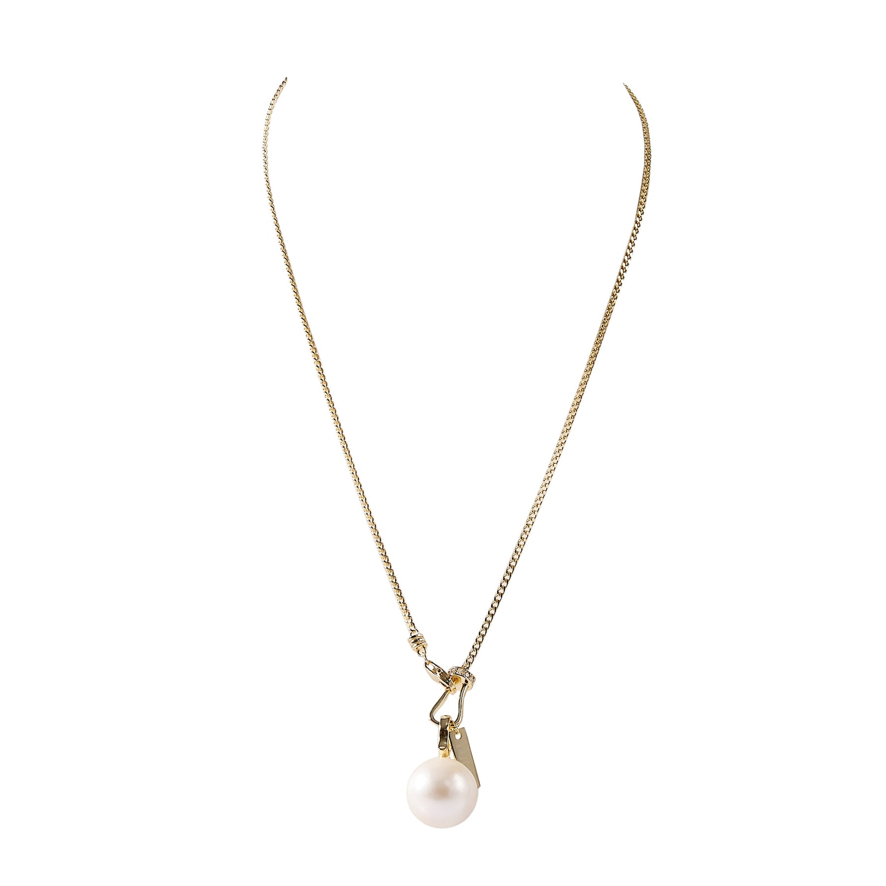 20-20mm Lucky White Freshwater Pearl Pendant