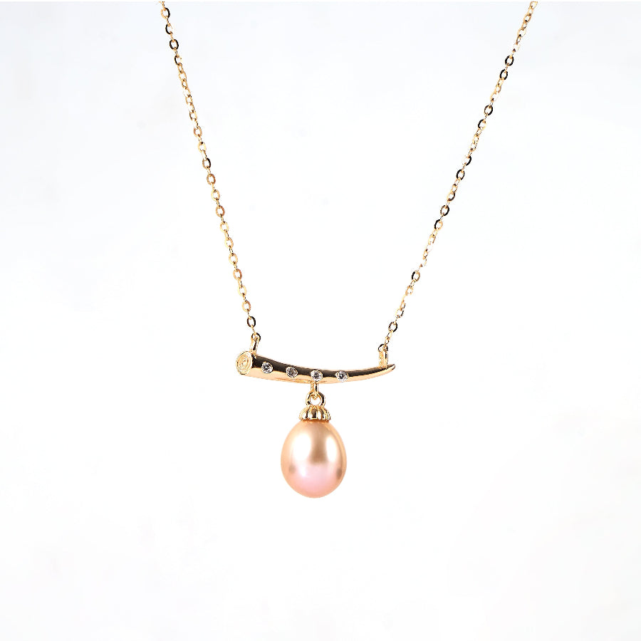 7.5-8.5mm Champagne Freshwater Pearl Pendant