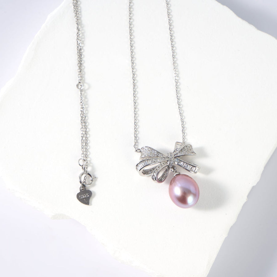 9.5-10.5mm Purple Freshwater Pearl Pendant