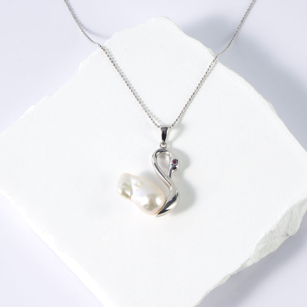 Swan Baroque Pearl Pendant