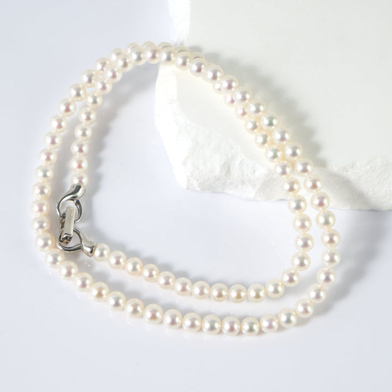 3-5mm White Freshwater Pearl Necklace-AAA Quality