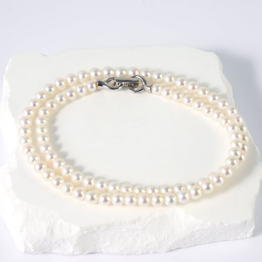 3-5mm White Freshwater Pearl Necklace-AAA Quality