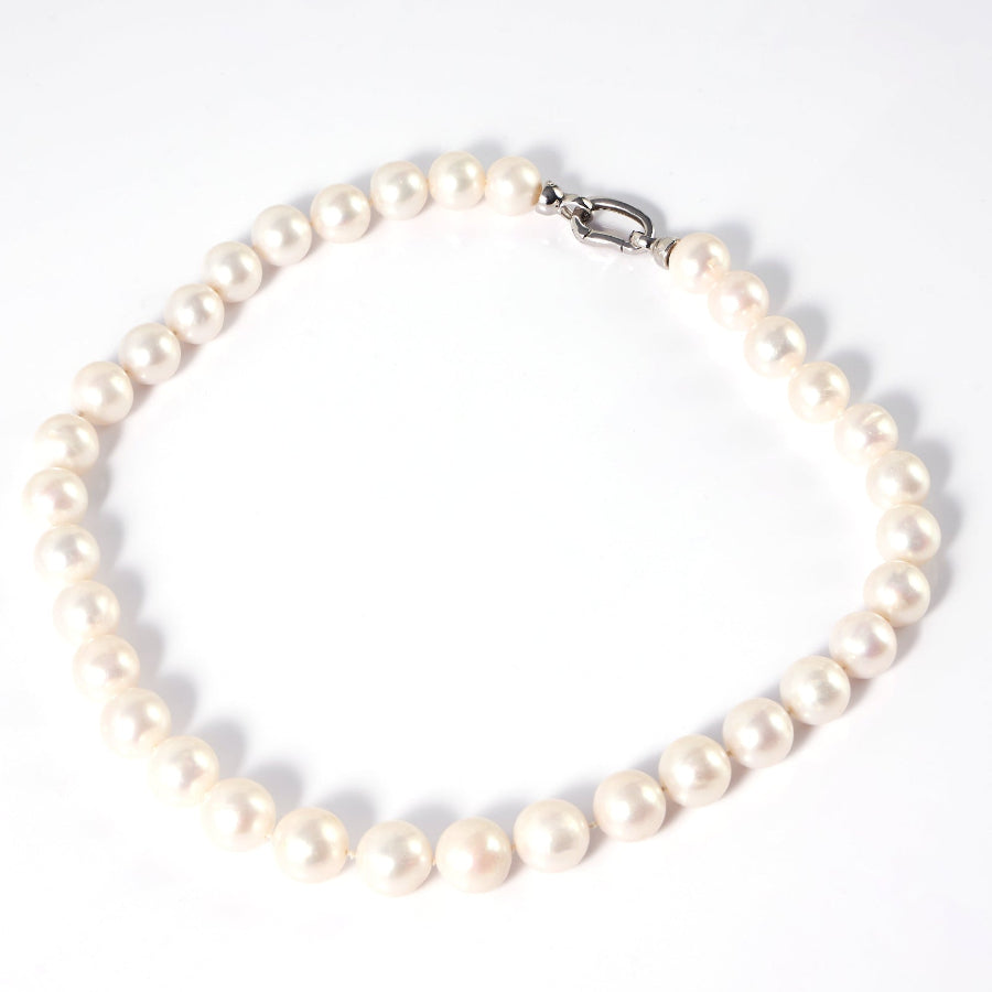 11-13mm White Freshwater Pearl Necklace-AAA Quality