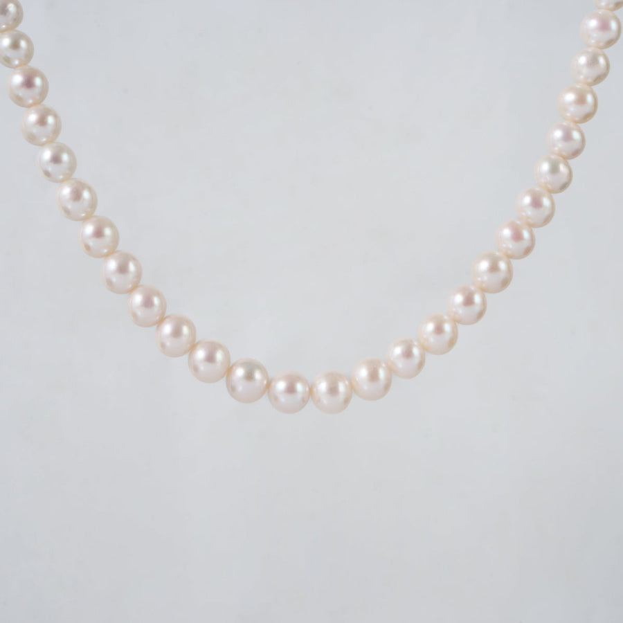 7-10.5mm White Freshwater Pearl Necklace-AAA Quality