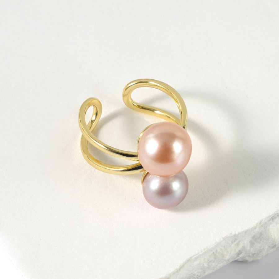 9.5-10.5mm Two-Tone Freshwater Pearl Ring