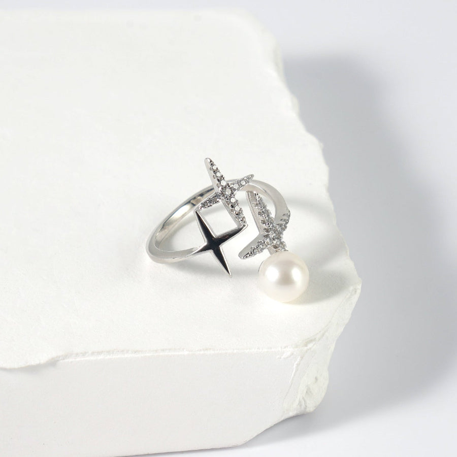 6.5-7.5mm White Freshwater Pearl Ring