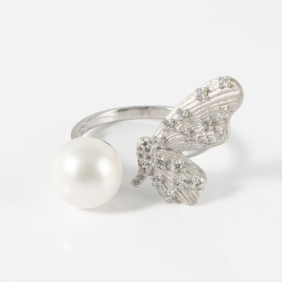 8.5-9.5mm white Freshwater Pearl Ring