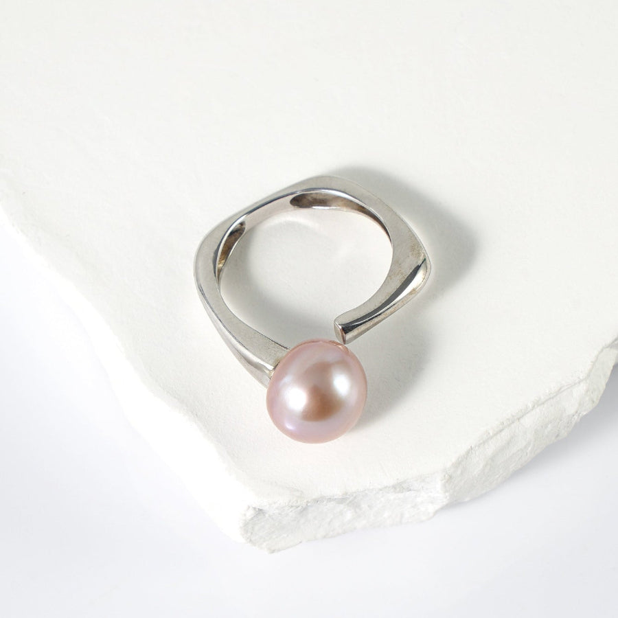 9.5-10.5mm Purple Freshwater Pearl Ring