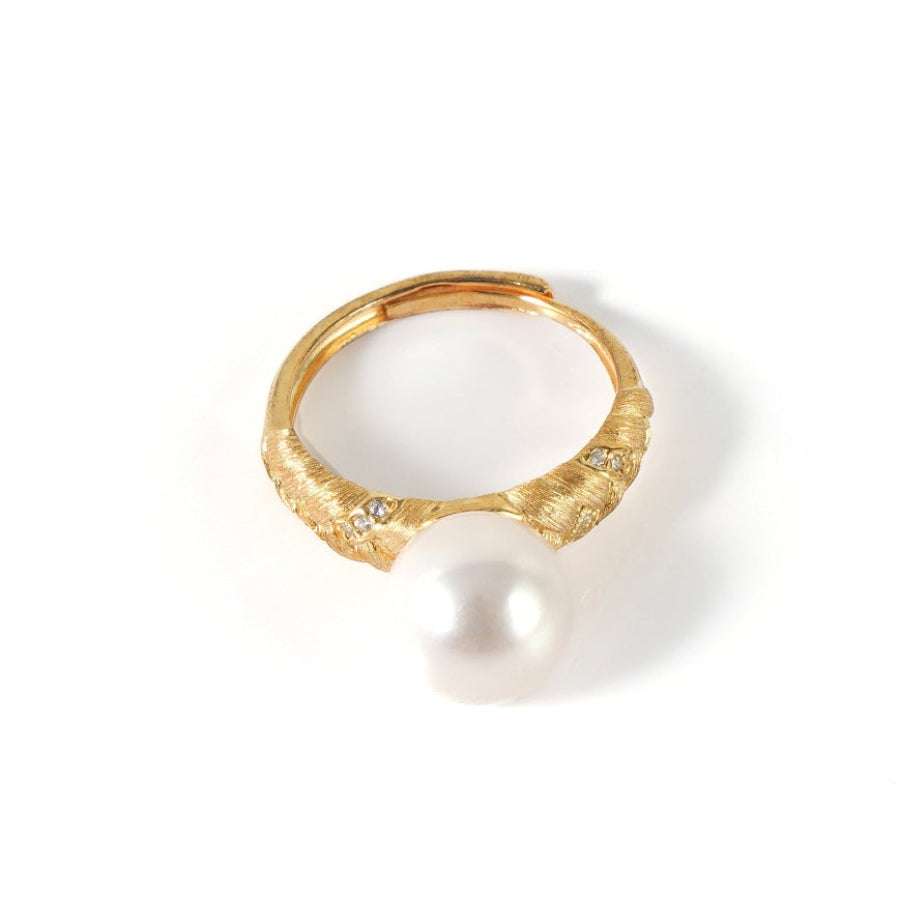 9.5-10.5mm White Freshwater Pearl Ring