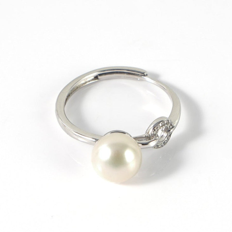 7.5-8.5mm White Freshwater Pearl Ring
