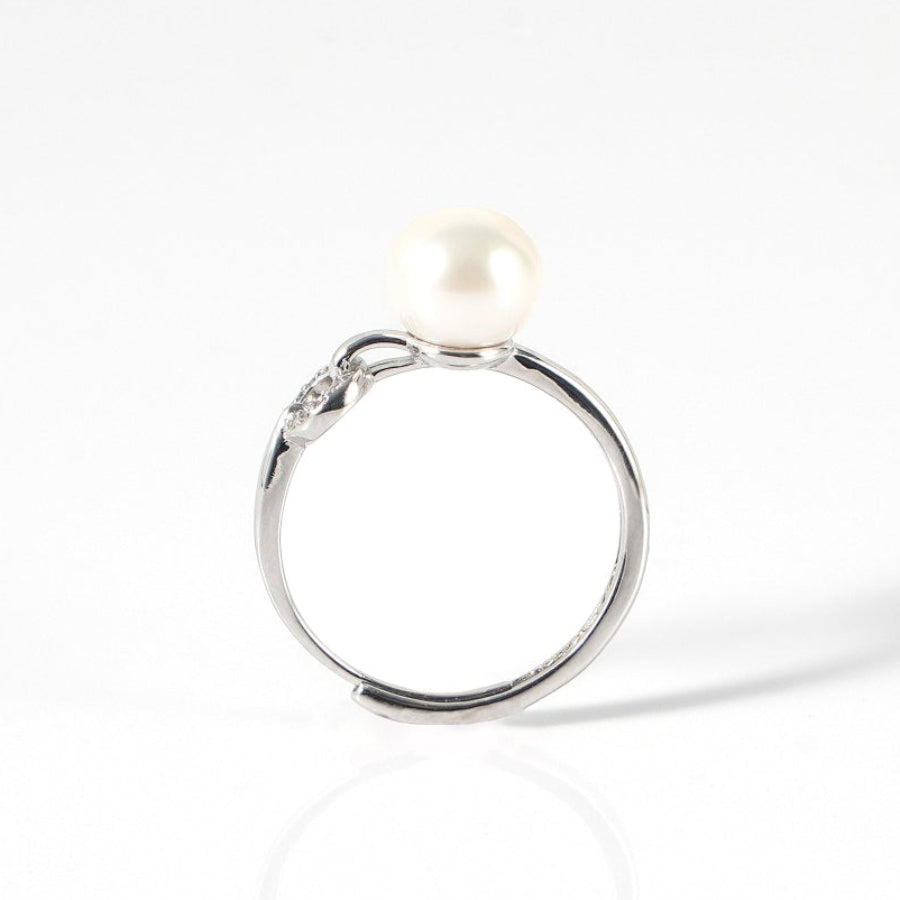 7.5-8.5mm White Freshwater Pearl Ring