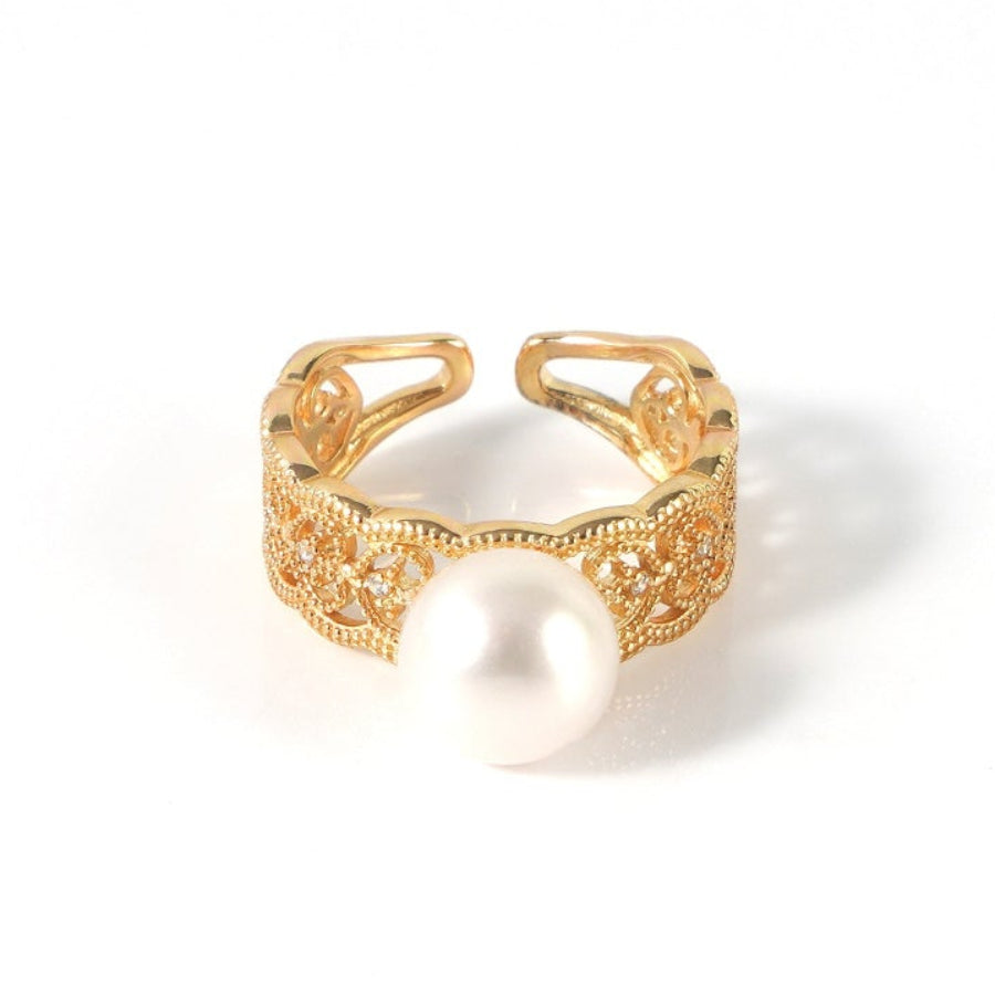 8.5-9.5mm White Freshwater Pearl Ring