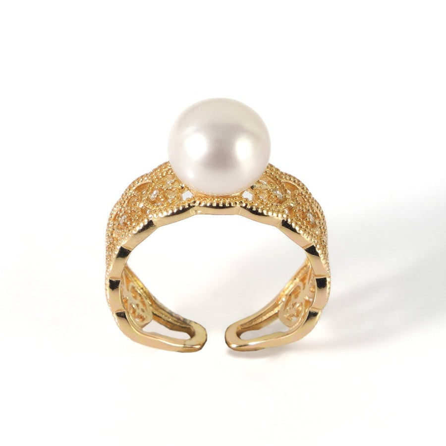 8.5-9.5mm White Freshwater Pearl Ring