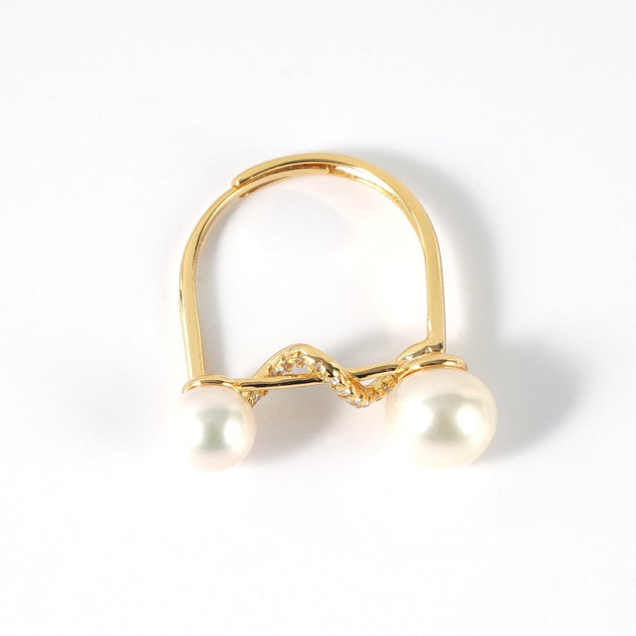 8.5-9.5mm White Freshwater Pearl Ring