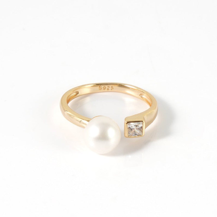 7.5-8.5mm White Freshwater Pearl Ring