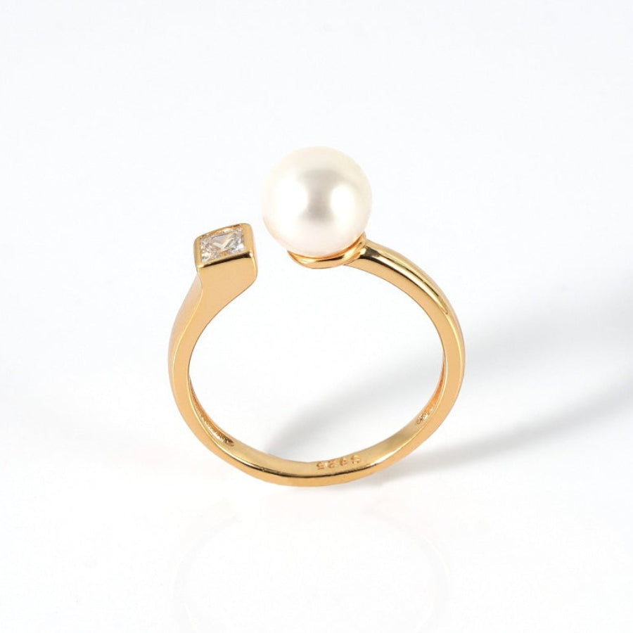 7.5-8.5mm White Freshwater Pearl Ring