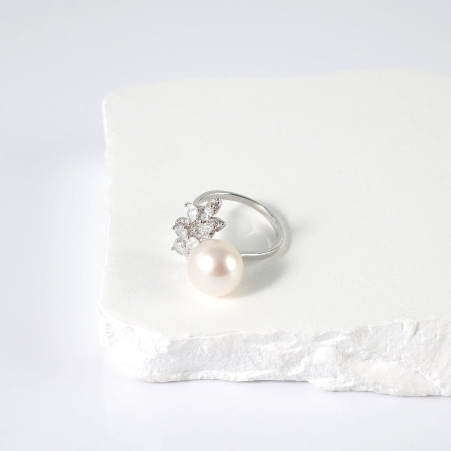 10.5-11.5mm White Freshwater Pearl Ring