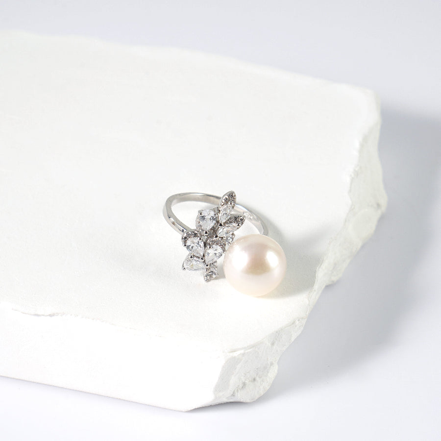 10.5-11.5mm White Freshwater Pearl Ring