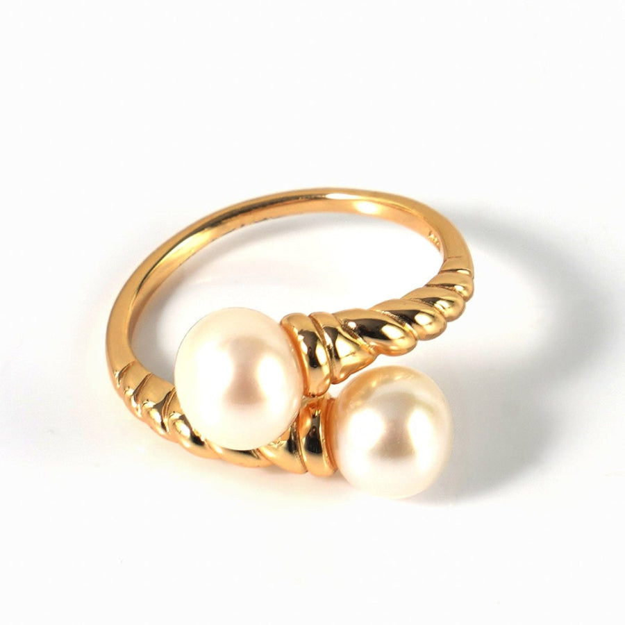 7.5-8.5mm White Freshwater Pearl Ring