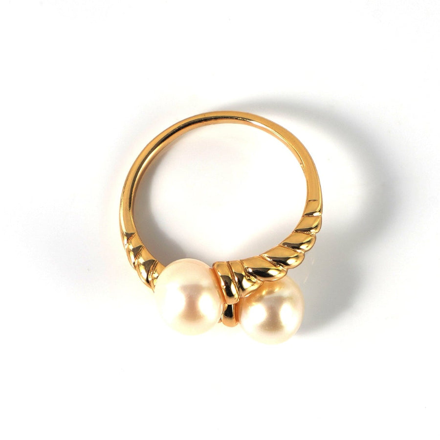 7.5-8.5mm White Freshwater Pearl Ring