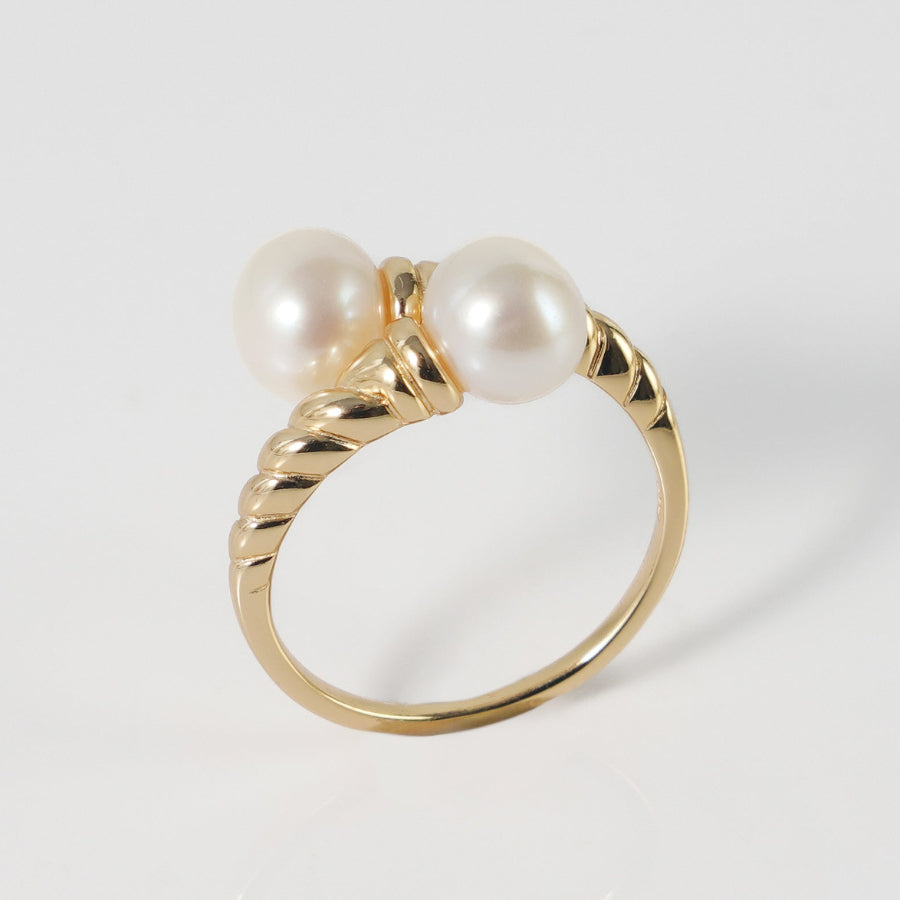 7.5-8.5mm White Freshwater Pearl Ring