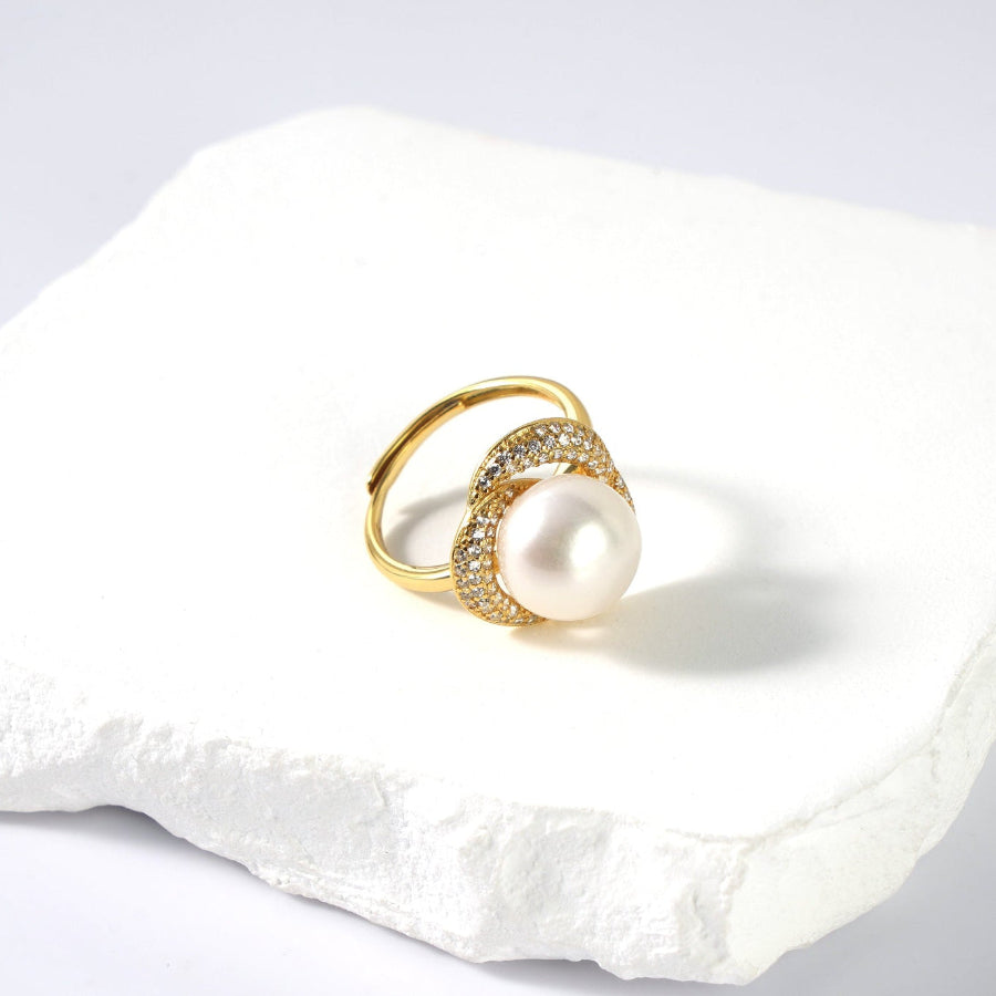 10.5-11.5mm White Freshwater Pearl Ring