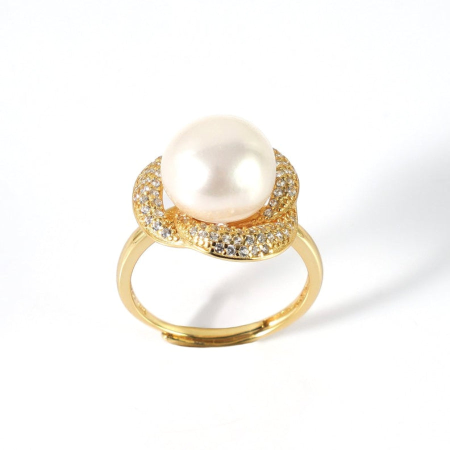 10.5-11.5mm White Freshwater Pearl Ring