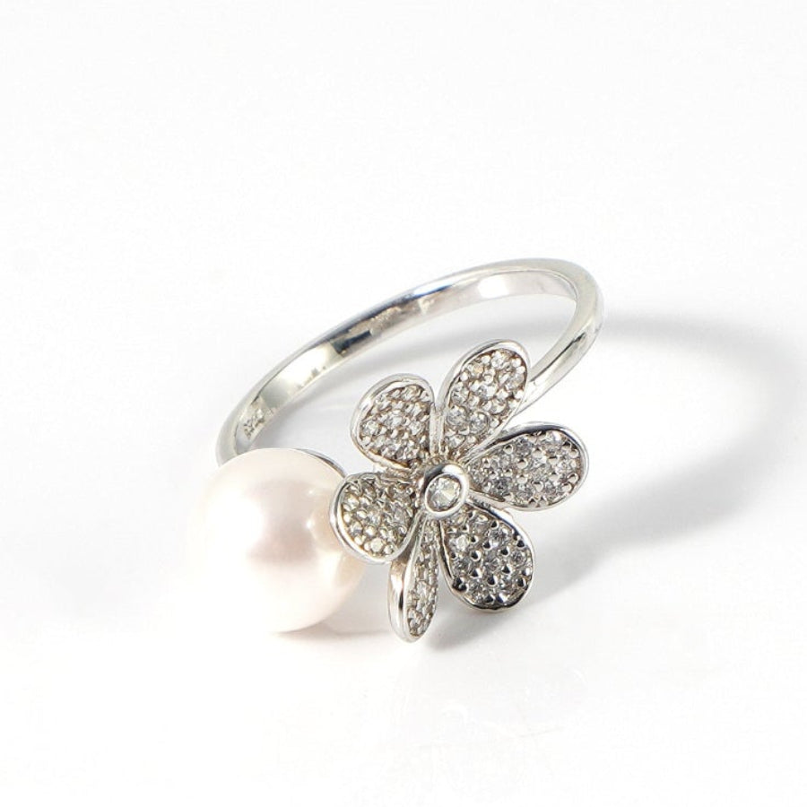 8.5-9.5mm White Freshwater Pearl Ring