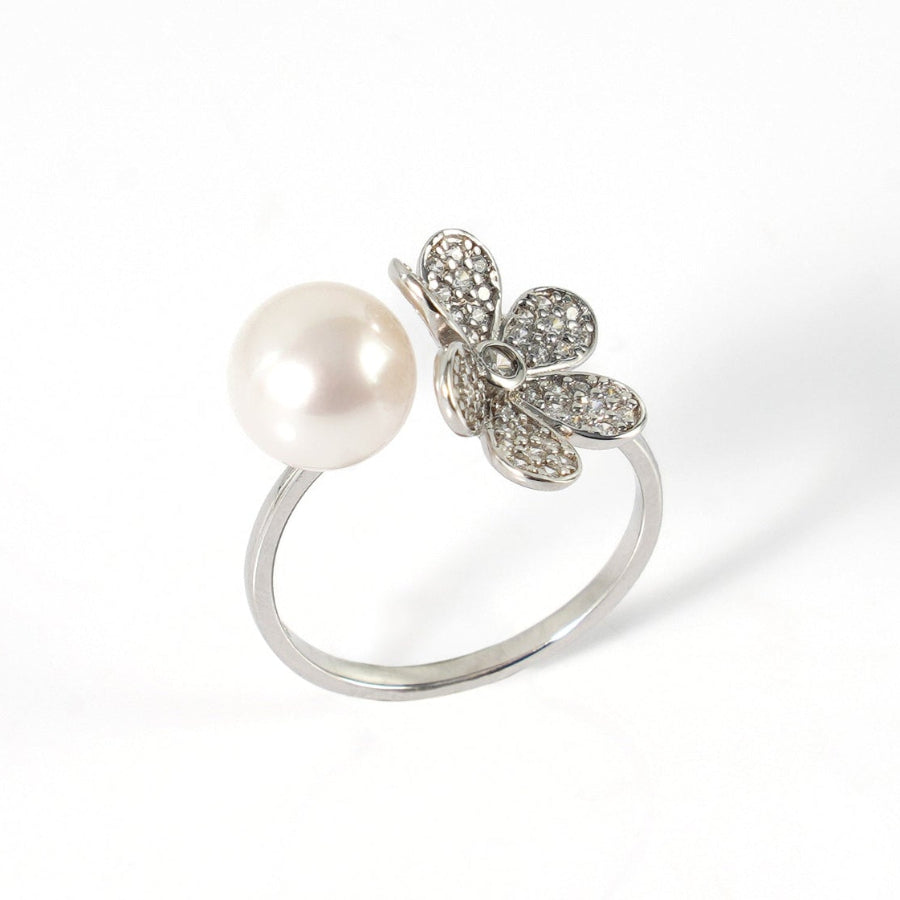 8.5-9.5mm White Freshwater Pearl Ring