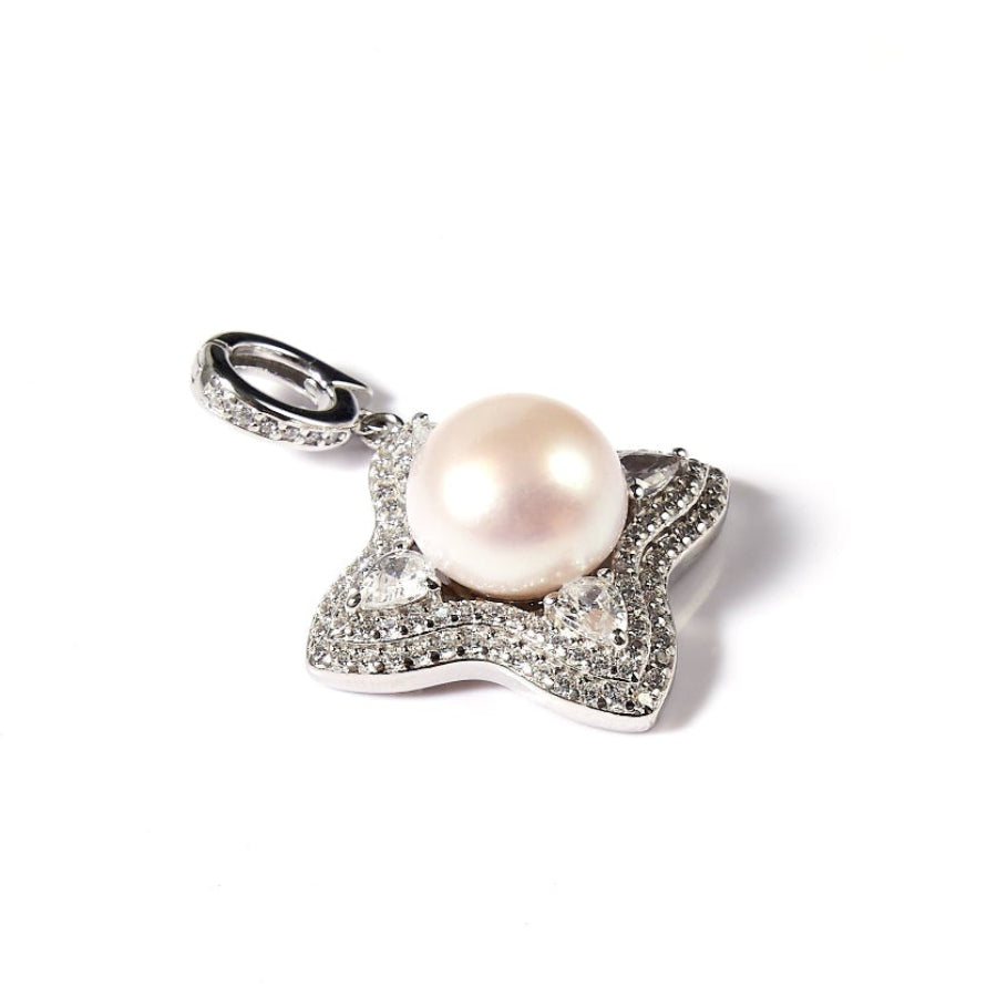 9.5-10.5mm White Freshwater Pearl Pendant Only — Chain Not Included